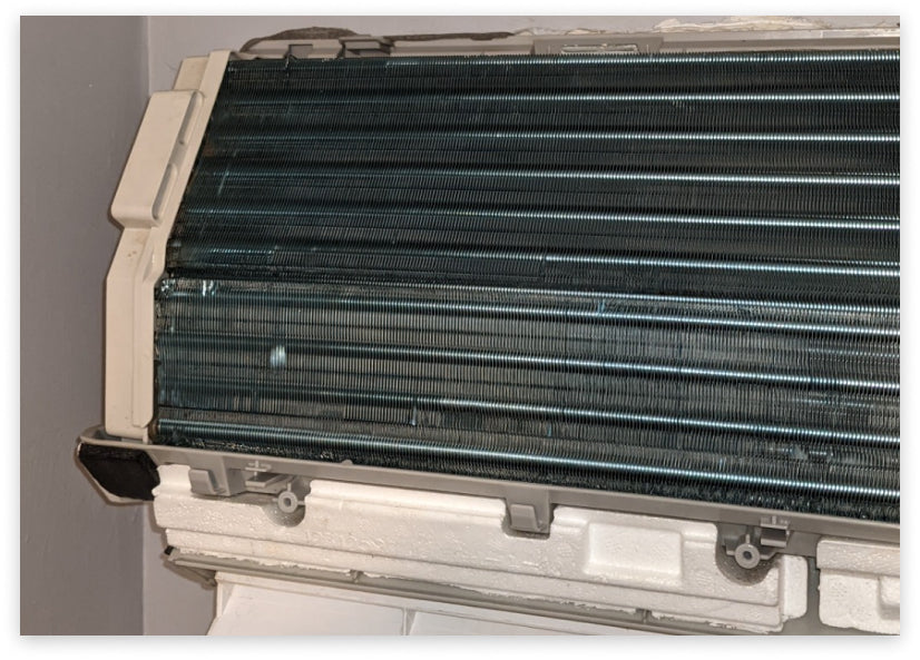 Serpentin de climatisation après nettoyage